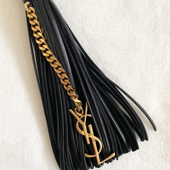 YSL black crossbody bag with tassel - Picture 5 of 9